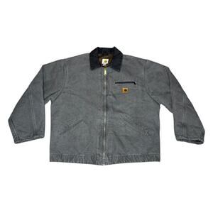 Vintage Carhartt Detroit Jacket Blanket Lined J97 GVL Grey